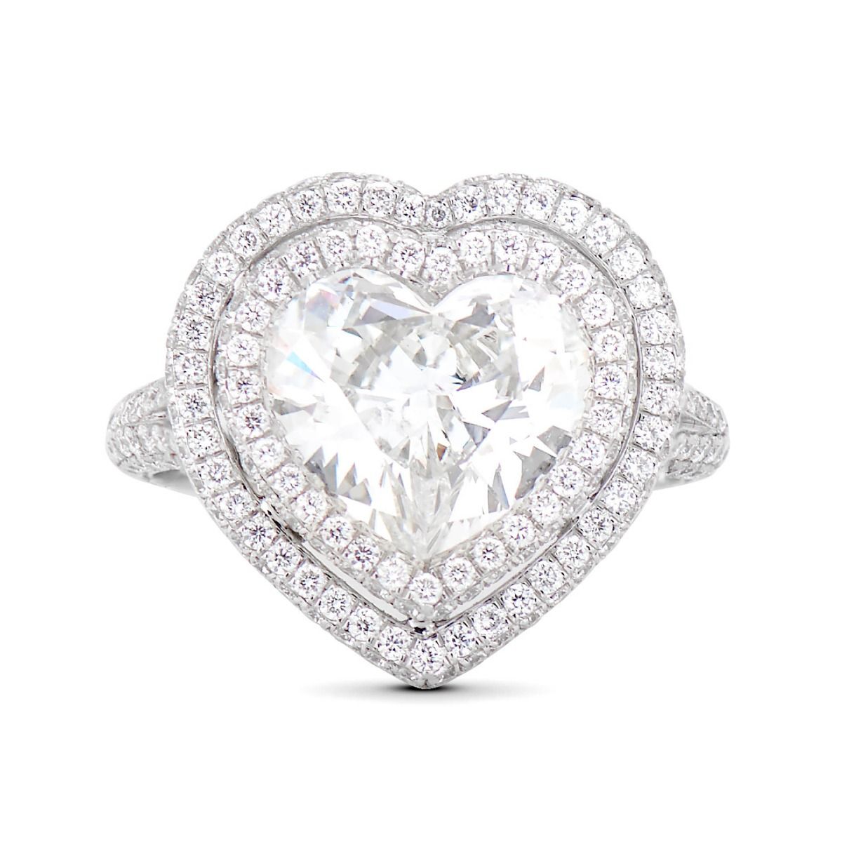 Neil Lane Couture Heart Shaped Diamond Platinum Engagement Ring
