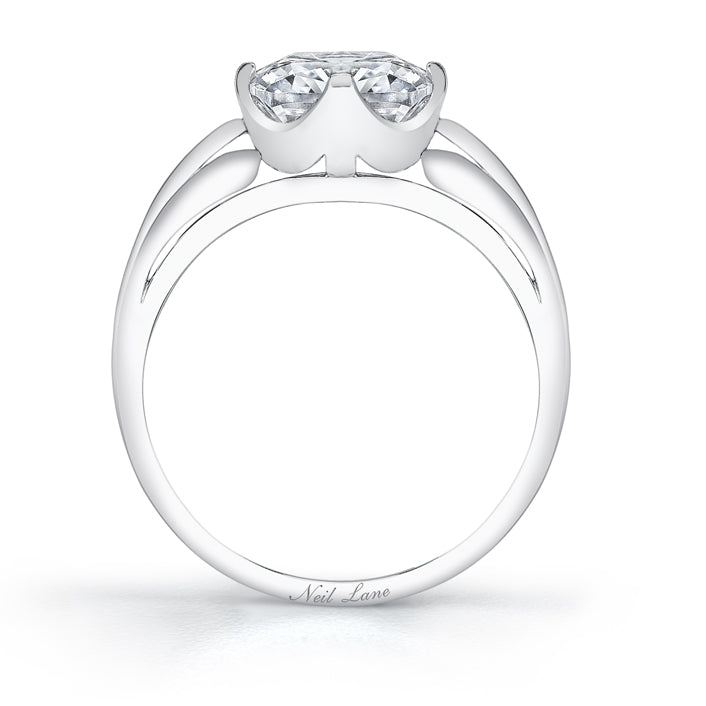 Neil Lane Couture Cushion Brilliant-Cut Diamond, Platinum Ring