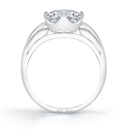 Neil Lane Couture Cushion Brilliant-Cut Diamond, Platinum Ring