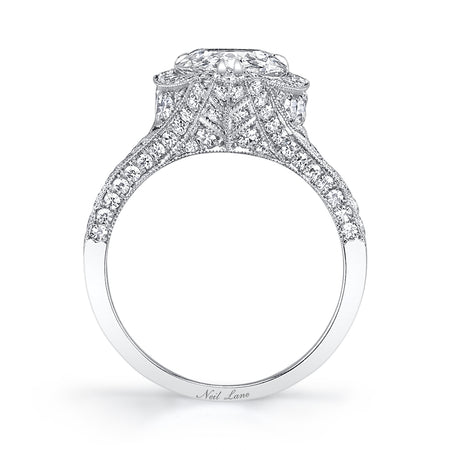 Neil Lane Couture Design Pear Modified Brilliant-Cut Diamond, Platinum Ring