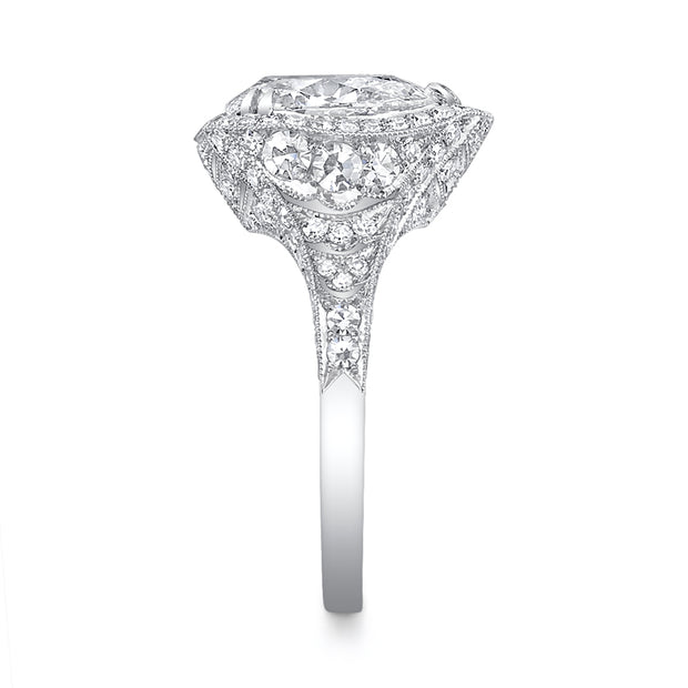 Neil Lane Couture Design Pear Modified Brilliant-Cut Diamond, Platinum Ring