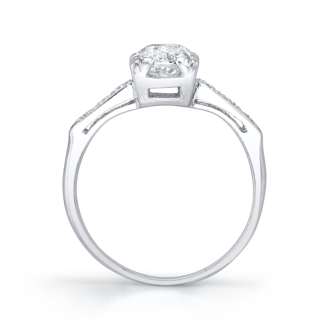 Art Deco Old European Diamond, Platinum Ring