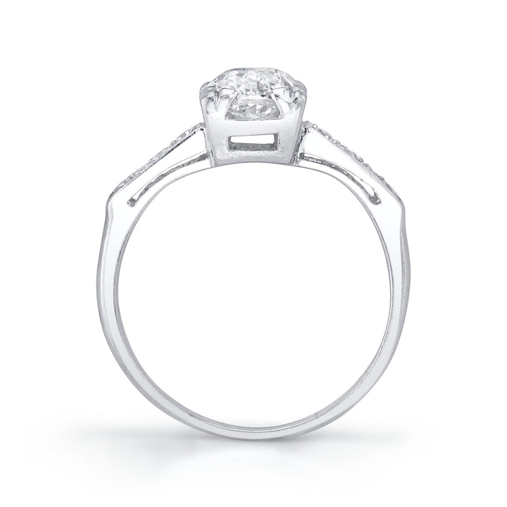 Art Deco Old European Diamond, Platinum Ring