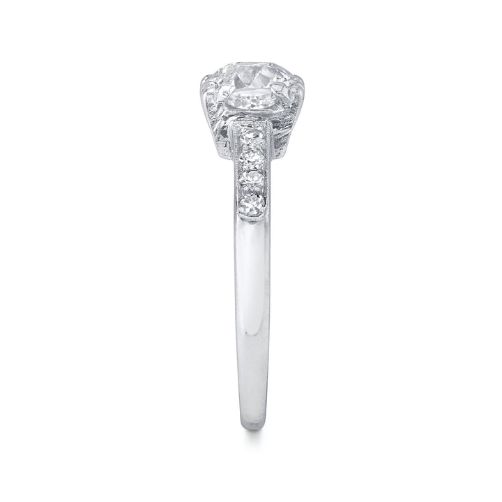 Art Deco Old European Diamond, Platinum Ring