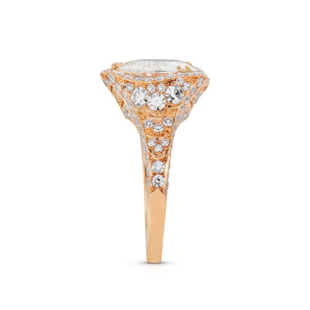 Neil Lane Couture Design Pear-Shaped Diamond, 18K Rose Gold Engagement Ring