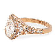 Neil Lane Couture Design Pear-Shaped Diamond, 18K Rose Gold Engagement Ring
