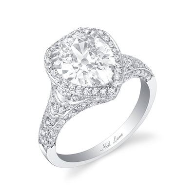 Neil Lane Couture Design Pear Brilliant-Cut Diamond, Platinum Ring