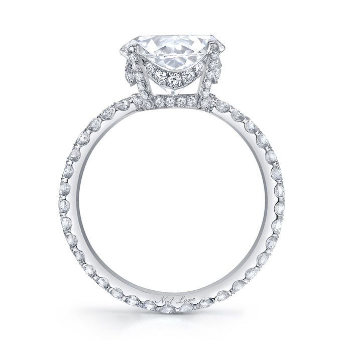 Neil Lane Couture Round Brilliant-Cut Diamond, Platinum Ring