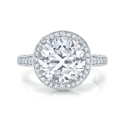 Neil Lane Couture Design Round Brilliant-Cut Diamond, Platinum Ring