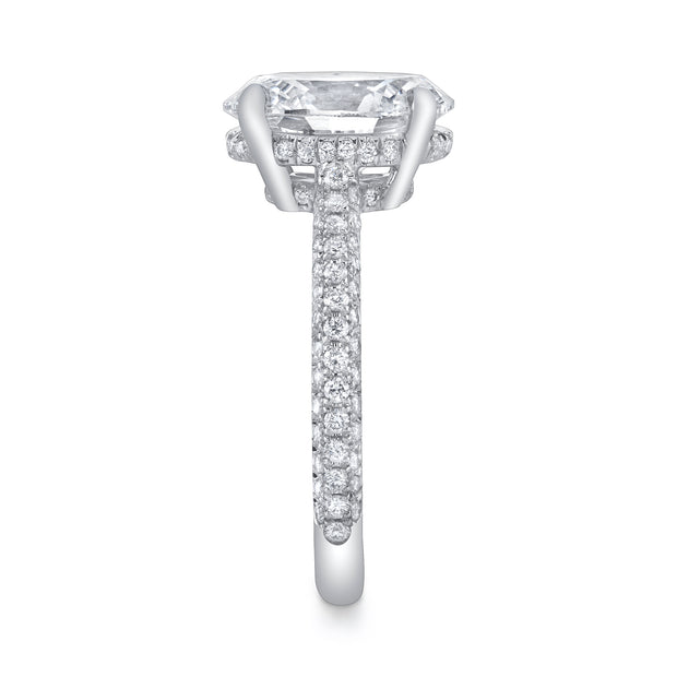 Neil Lane Couture Design Oval-Shaped Diamond, Platinum Ring
