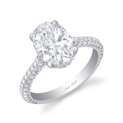 Neil Lane Couture Oval-Shaped Diamond, Platinum Ring