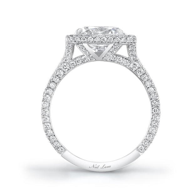 Neil Lane Couture Design Cushion-Shaped Diamond, Platinum Ring