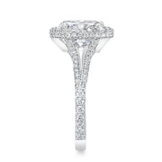 Neil Lane Couture Design Cushion-Shaped Diamond, Platinum Ring