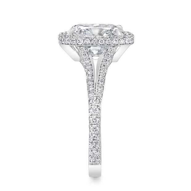 Neil Lane Couture Design Cushion-Shaped Diamond, Platinum Ring