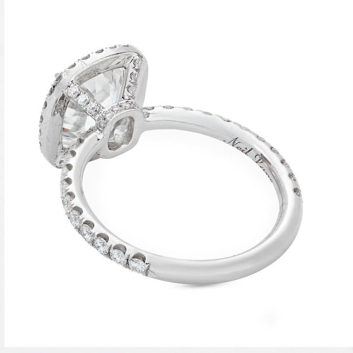 Neil Lane Couture Old Mine Brilliant Diamond And Platinum Engagement Ring