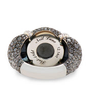Neil Lane Couture Tsavorite And Black Diamond, 18K White Gold Ring