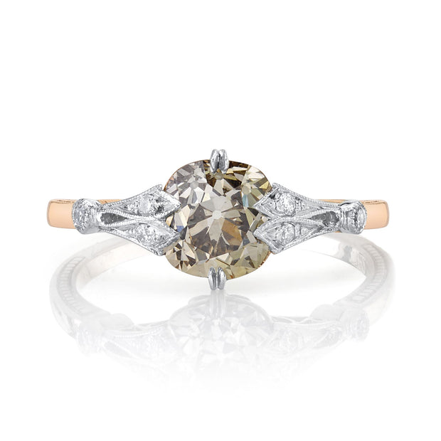 Neil Lane Couture Fancy Color Old Mine Brilliant-Cut Diamond, Platinum & 18K Rose Gold Ring