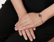 Neil Lane Couture Design Black Diamond, 18K White Gold Bangle Bracelet