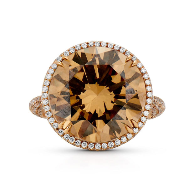 Neil Lane Couture Design Fancy Yellow-Brown Diamond, 18K Rose Gold Ring