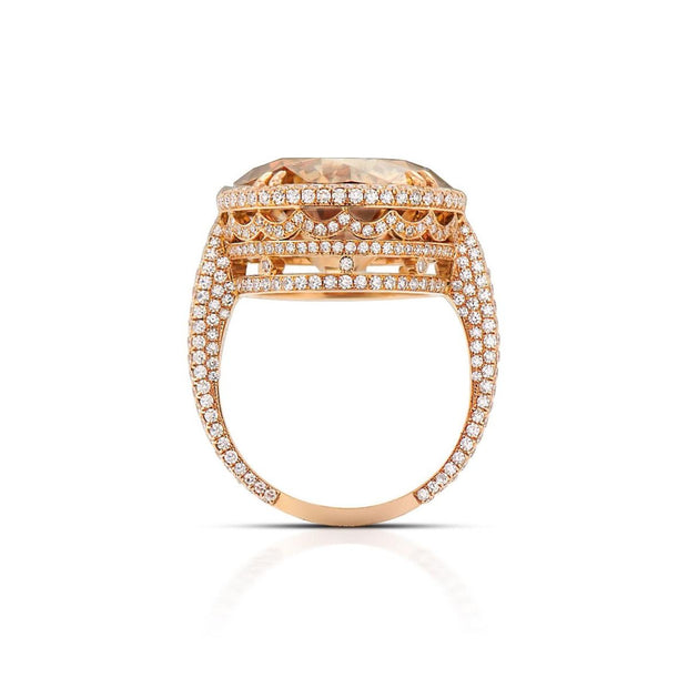 Neil Lane Couture Design Fancy Yellow-Brown Diamond, 18K Rose Gold Ring