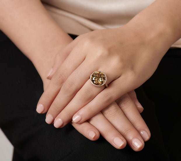 Neil Lane Couture Fancy Yellow-Brown Diamond, 18K Rose Gold Ring