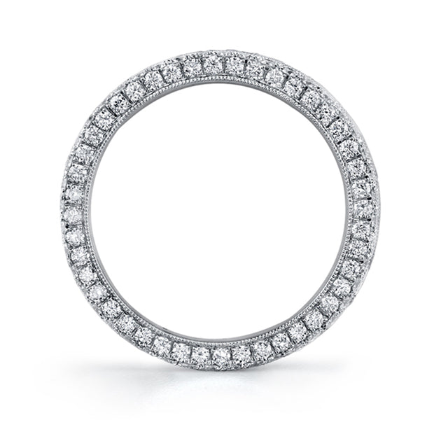 3-Row Platinum Diamond Band