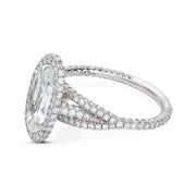 Neil Lane Couture Moval-Shaped Diamond, Platinum Engagement Ring