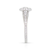 Neil Lane Couture Design Moval-Shaped Diamond, Platinum Engagement Ring