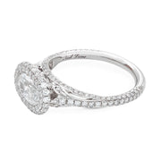 Neil Lane Couture Moval-Shaped Diamond, Platinum Engagement Ring