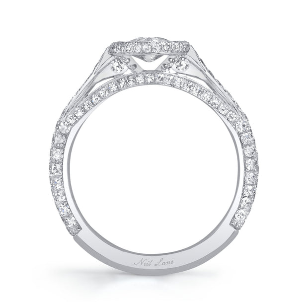 Neil Lane Couture "Oval Brilliant" Platinum Ring