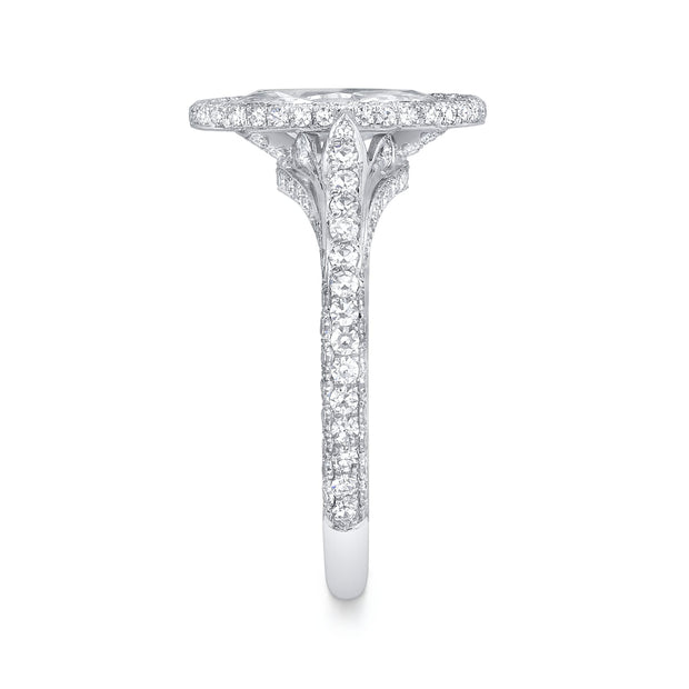 Neil Lane Couture Design "Oval Brilliant" Platinum Ring