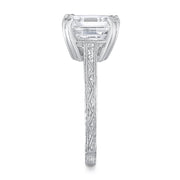 Art Deco Emerald-Cut Diamond, Platinum Ring