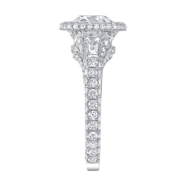 Neil Lane Couture Design Cushion-Shaped Diamond, Platinum Ring
