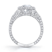 Neil Lane Couture Design Cushion-Shaped Diamond, Platinum Ring