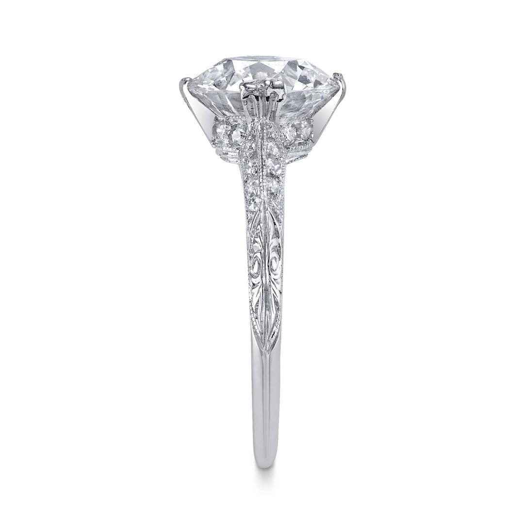 Vintage Tiffany & Co. "Round Brilliant" Diamond, Platinum Ring