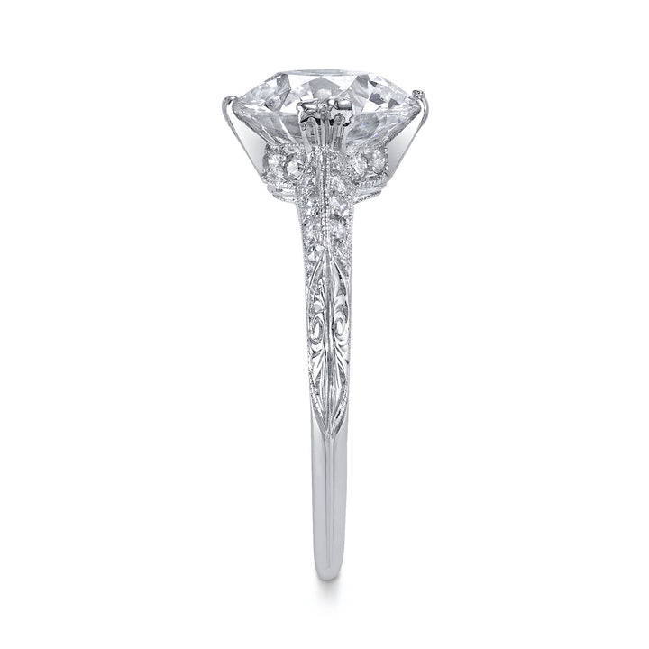 Vintage Tiffany & Co. "Round Brilliant" Diamond, Platinum Ring