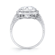 Antique "Cushion Modified Brilliant" Diamond, Platinum Ring