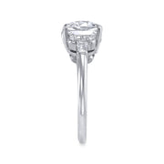 Art Deco "Round Brilliant" Diamond, Platinum Ring