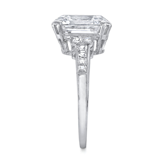 Art Deco Tiffany & Co. "Cut-Cornered Rectanglar Step-Cut" Diamond, Platinum Ring