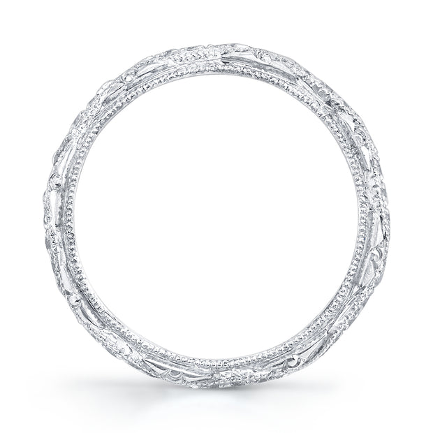 Neil Lane Couture Diamond, Engraved Platinum Eternity Band