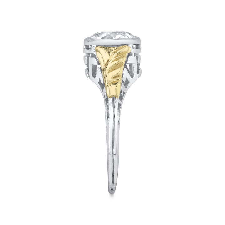 Antique Old European-Cut Diamond, 18K Gold, Platinum Ring
