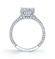 Vintage Art Deco Style Asscher Diamond, Engagement Ring