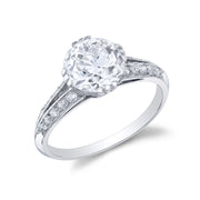 Vintage Tiffany & Co. "Round Brilliant" Diamond, Platinum Ring
