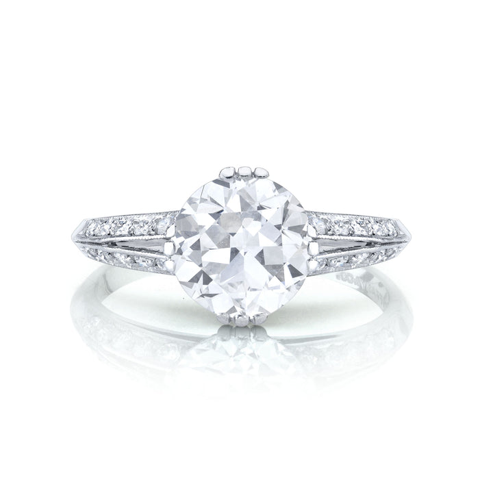 Vintage Tiffany & Co. "Round Brilliant" Diamond, Platinum Ring
