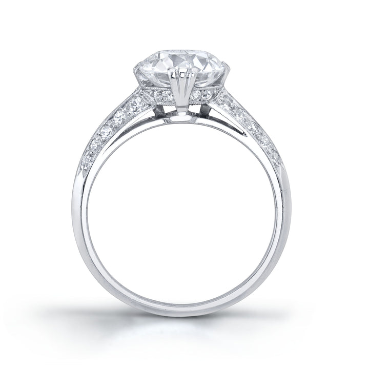 Vintage Tiffany & Co. "Round Brilliant" Diamond, Platinum Ring