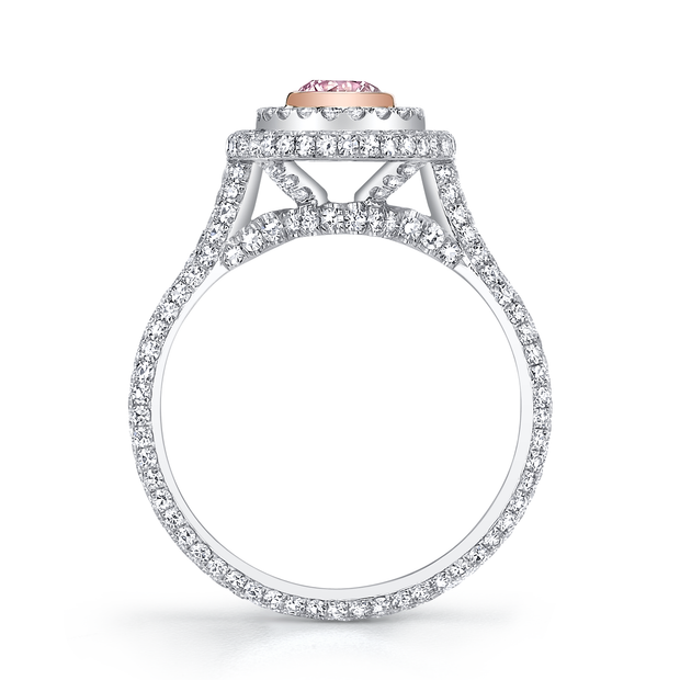 1.87ct Neil Lane Couture Light Pink Diamond Halo Engagement Ring (Platinum)