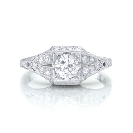 Art Deco Diamond, Platinum Ring