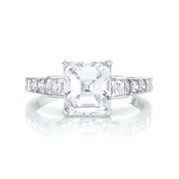 Art Deco Tiffany & Co. "Emerald Cut" Diamond, Platinum Ring