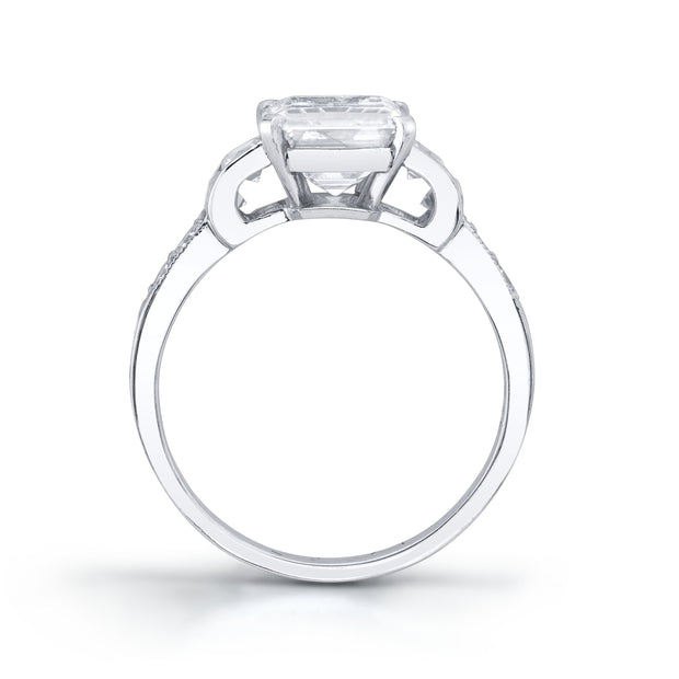 Art Deco Tiffany & Co. "Emerald Cut" Diamond, Platinum Ring