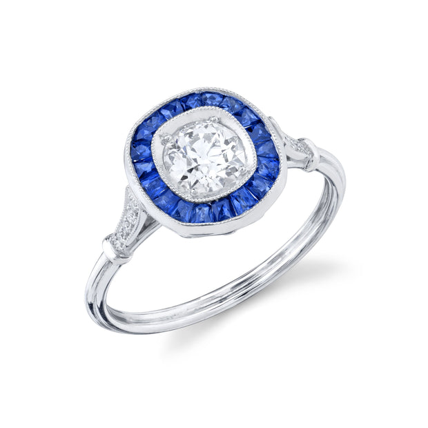 Neil Lane Couture Diamond, Sapphire, Platinum Ring